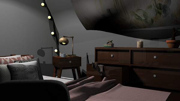 View of dream room created in Autodesk © Maya